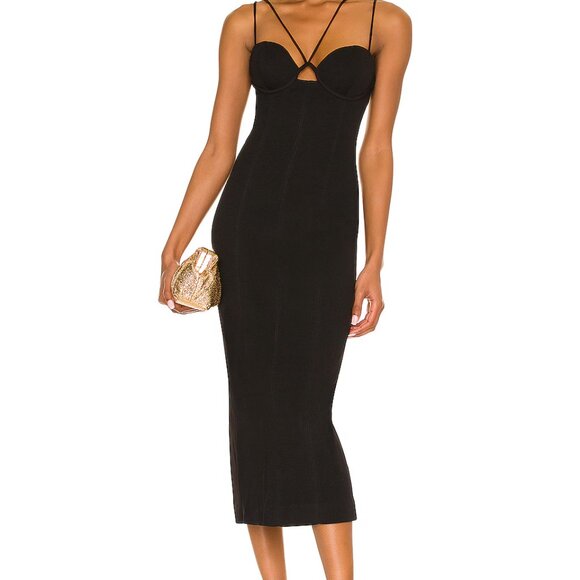 MISHA - Kai Dress in Black - Picture 1 of 3
